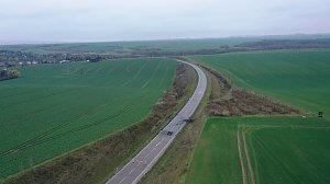 Unfallstelle in Luftaufnahmen