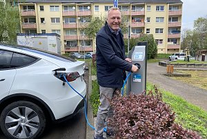 Neue Ladestation f&uuml;r E-Autos in der B&ouml;hmenstra&szlig;e