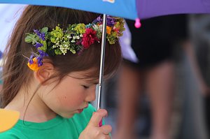 Fr&ouml;hliche Stimmung beim 210 Brunnenfest in Bad Langensalza