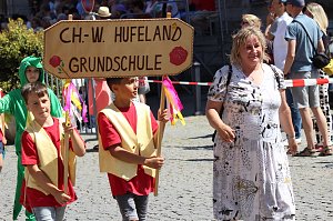 Fr&ouml;hliche Stimmung beim 210 Brunnenfest in Bad Langensalza
