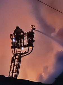 Großbrand am Abend in Oberdorla