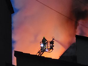 Großbrand am Abend in Oberdorla