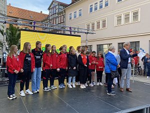 Saisoner&ouml;ffnung des THC auf dem Bad Langensalzaer Neumarkt