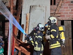 Scheunenbrand in Obermehler