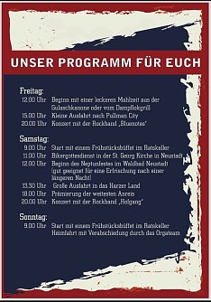 Das ist der Plan f&uuml;r's Wochenende (Foto: Privat)