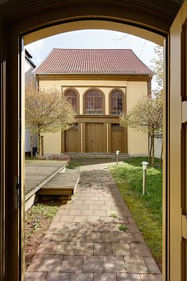 Die Synagoge in M&uuml;hlhausen. (Foto: Stadt M&uuml;hlhausen)