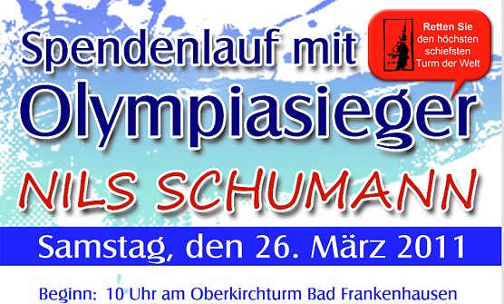 Spendenlauf Olympiasieger N. Schumann (Foto: Stadt Bad Frankenhausen)