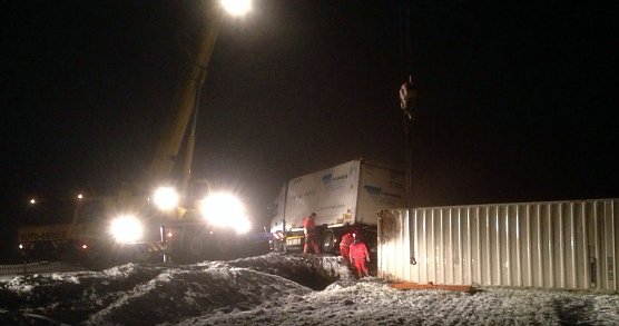 Bergung auf der B4 (Foto: privat)