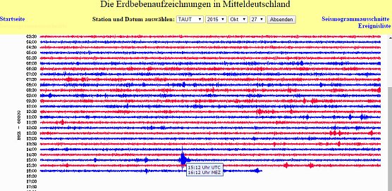 Erdschlag in 1.000 Meter Tiefe in Sondershausen (Foto: Erdbebenaufzeichnungsstelle) Erdschlag in 1.000 Meter Tiefe in Sondershausen (Foto: Erdbebenaufzeichnungsstelle)