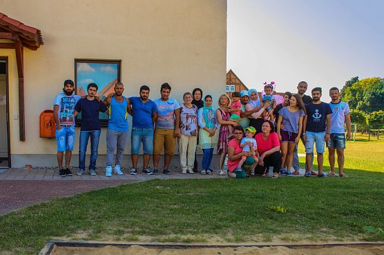 Vor dem Sportgemeinschaftshaus. (Foto: Matthias Hundeshagen) Vor dem Sportgemeinschaftshaus. (Foto: Matthias Hundeshagen)