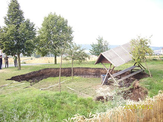 Erdrutsch in Bad Frankenhausen (Foto: Peter M&ouml;bius)