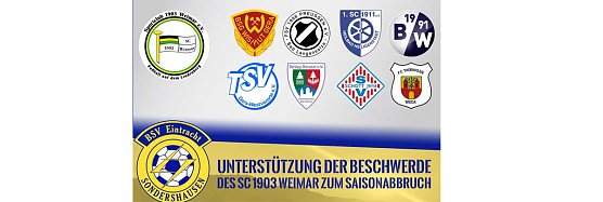 In den Farben getrennt, in der Sache vereint (gemeinsame Stellungnahme) (Foto: BSV Eintracht Sondershausen)