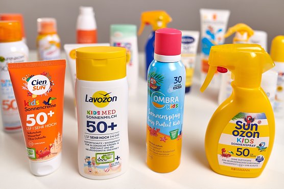 Sonnenschutz f&uuml;r Kinder im Test (Foto: Stiftung Warentest)