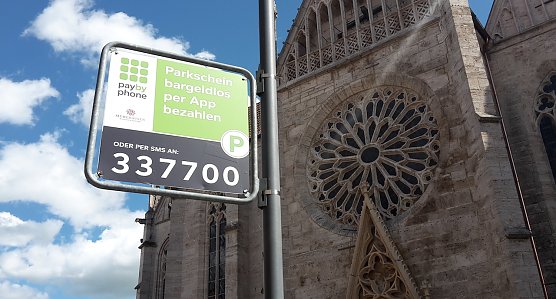 Parkgeb&uuml;hren per Handy zahlen - jetzt in M&uuml;hlhausen (Foto: &copy; Stadtverwaltung M&uuml;hlhausen)