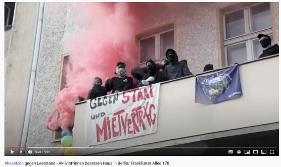 H&auml;user besetzen in Berlin? Kein Problem (Foto: Screenshot Youtube)