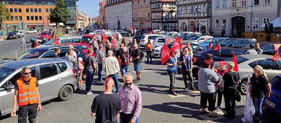 Protest in M&uuml;hlhausen (Foto: IG Metall)