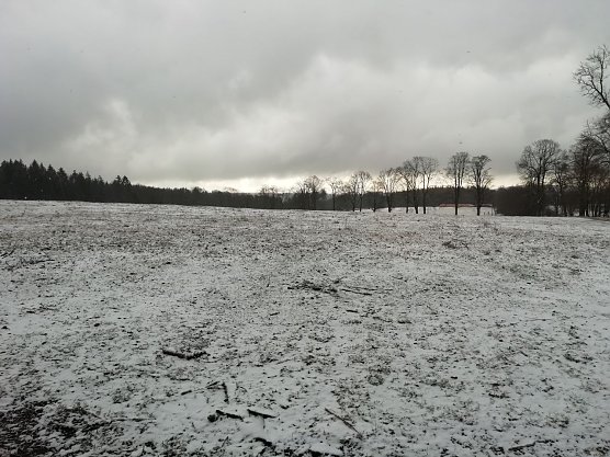 Sophienhof zeigte sich heute morgen noch einmal winterlich (Foto: W. J&ouml;rgens)