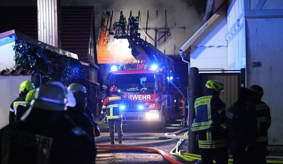 Scheunenbrand heute Morgen (Foto: S.Dietzel)