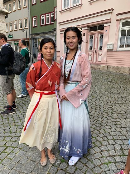 Weit gereiste G&auml;ste des Mittelalterstadtfestes (Foto: C.Kosiol)