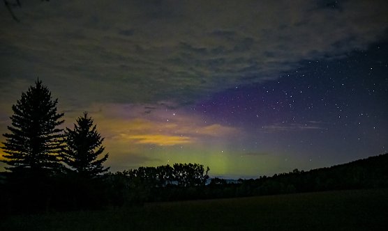 Phantastische Aufnahme der gestrigen Nordlichter (Foto: Evelin Krahl)