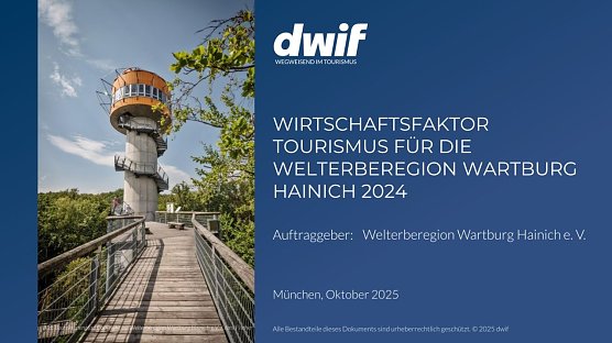 Wirtschaftsfaktor Tourismus 2024 (Foto: Welterberegion Wartburg Hainich e.V.) Wirtschaftsfaktor Tourismus 2024 (Foto: Welterberegion Wartburg Hainich e.V.)