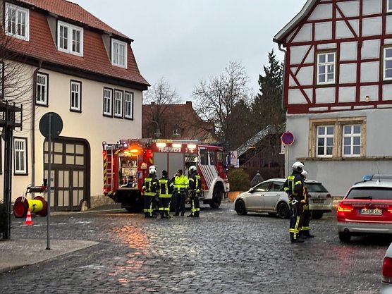 Feuer im Verbandswasserwerk in Bad Langensalza - Lagebesprechung (Foto: oas)