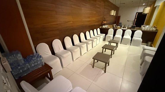 Ein in einem Hotel eingerichteter Schutzraum, fotografiert von unserem Leser Henning S. (Foto: Henning S. )