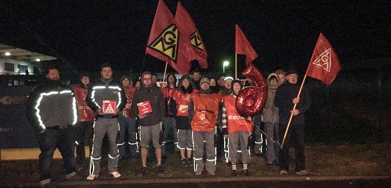 Bild: Warnstreik am fr&uuml;hen Morgen