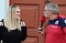 Fans und Cheftrainer des Th&uuml;ringer HC Herbert M&uuml;ller verabschieden neun Spitzenhandballerinnen in Bad Langensalza