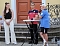 Fans und Cheftrainer des Th&uuml;ringer HC Herbert M&uuml;ller verabschieden neun Spitzenhandballerinnen in Bad Langensalza
