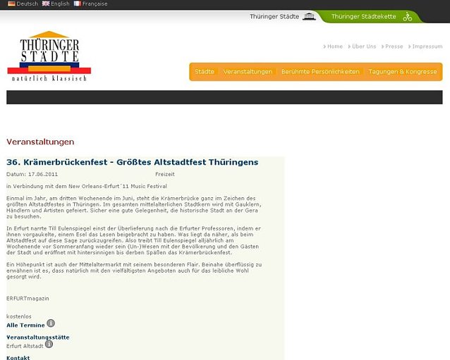 Bild: Neue Seite im Netz