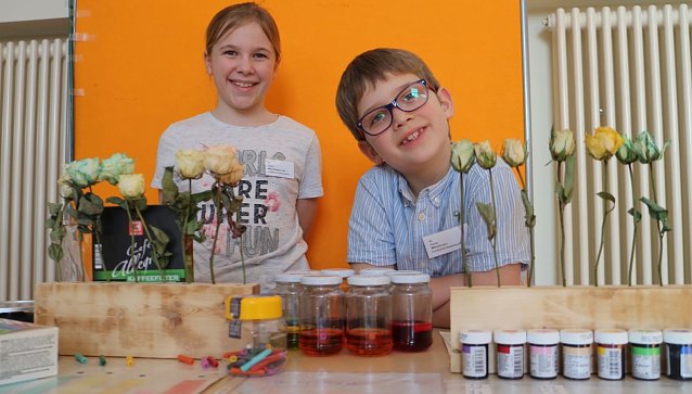 Bild: Marie-Luise und ihr Bruder Hans haben sich intensiv mit der Teilchendichte von Farben befasst