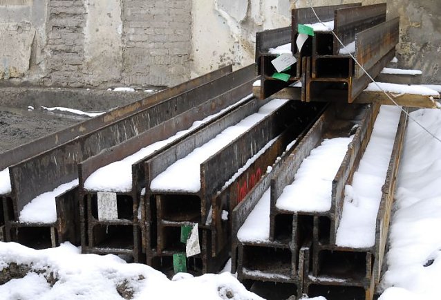Bild: Winter auf der Baustelle