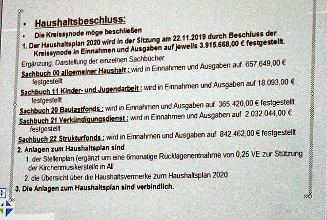 Bild: 4. Kreissynode nahm Beratungen auf