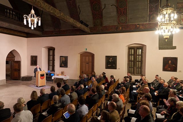 Bild: Reichsstadttagung 2019; &ouml;ffentliche Abendveranstaltung Rathaushalle M&uuml;hlhausen