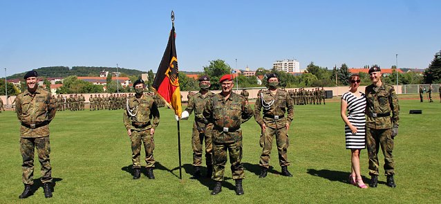 Bild: Bei Appell in Sondershausen Kommando &uuml;ber geben