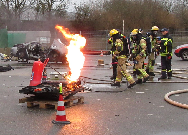 Bild: Brennende Akkus von E-Autos sind Herausforderung f&uuml;r Feuerwehren  