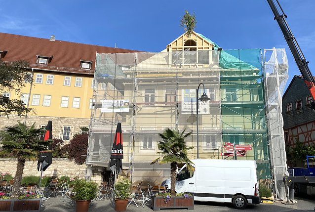Bild: Richtfest am Anbau der "Weintraube" am Augustinerplatz
