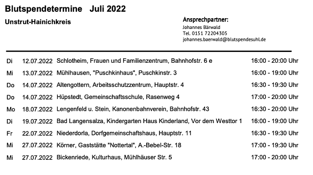 Bild: Termine