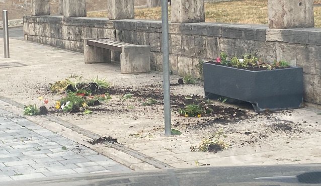 Bild: Vandalismus am Steinweg in M&uuml;hlhausen
