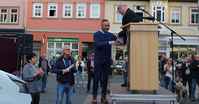 Bild: Protagonisten des heutigen Nachmittags: Petra Schn&uuml;rch, Volker P&ouml;hler, Matthias Reinz und Enrico Esche