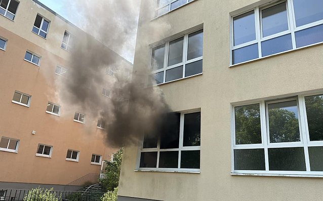 Bild: Brand in der Regelschule in Weberstedt