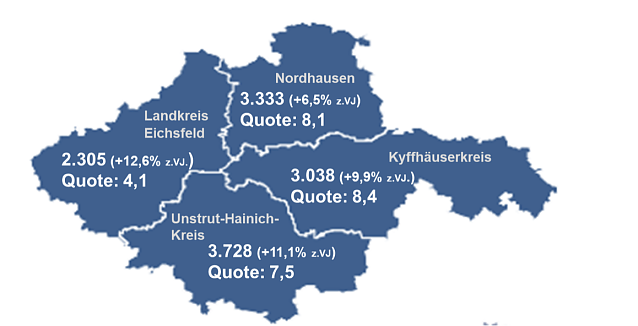 Bild: Arbeitsmarktdaten f&uuml;r Nordth&uuml;ringen