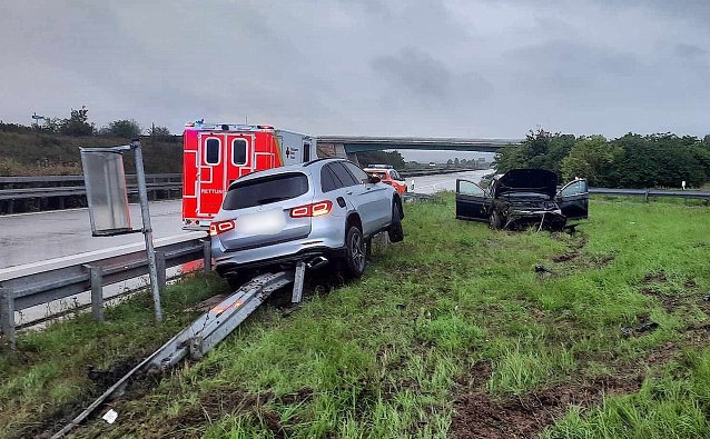 Bild: Unfall auf der Autobahn
