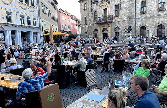 Bild: Ungewohntes Bild vor dem Bad Langensalzaer Rathaus