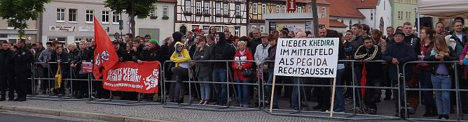 M&uuml;hlh&auml;user demonstrieren f&uuml;r eine bunte Stadt (Foto: Klaus-Dieter Mix)