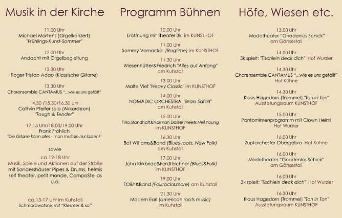 Der 25. Kunstmarkt lockt... (Foto: Kunsthof Friedrichsrode) Der 25. Kunstmarkt lockt... (Foto: Kunsthof Friedrichsrode)