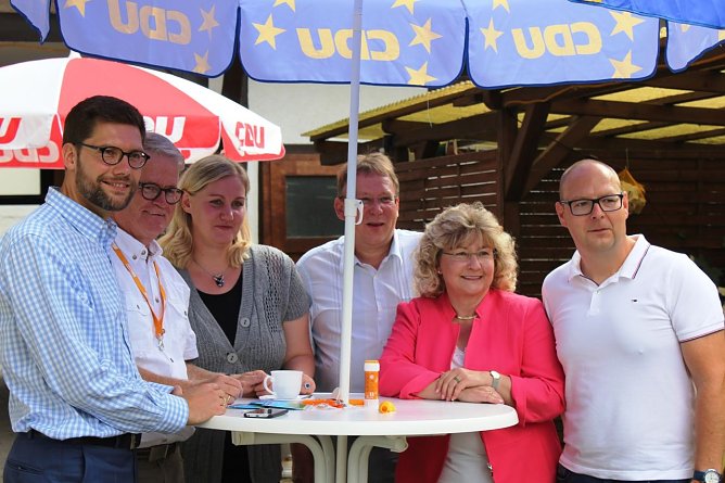 Die CDU Bad Langensalza konnten auch die Landtagsabgeordnete Annette Lehmann und den Bundestagsabgeordneten Christian Hirte in der Lohgerberei begr&uuml;&szlig;en.  (Foto: Foto: privat)