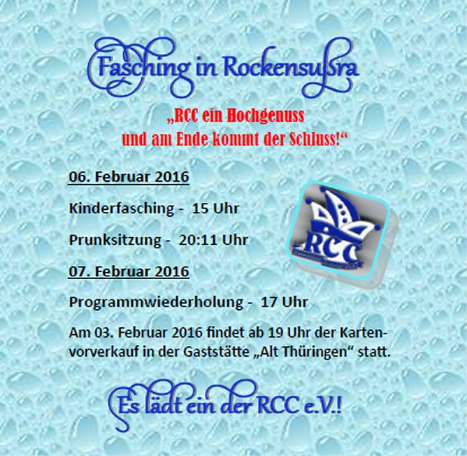 Fasching in Rockensu&szlig;ra (Foto: RCC)