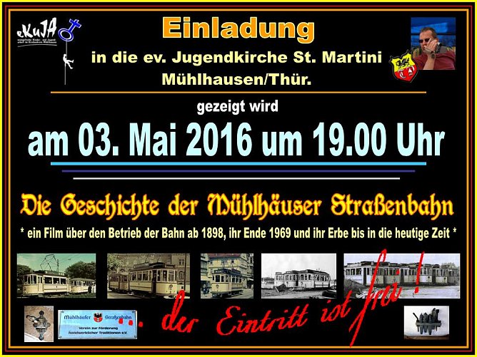 Die Mühlhäuser Straßenbahn im Blickpunkt. (Foto: privat) Die Mühlhäuser Straßenbahn im Blickpunkt. (Foto: privat)